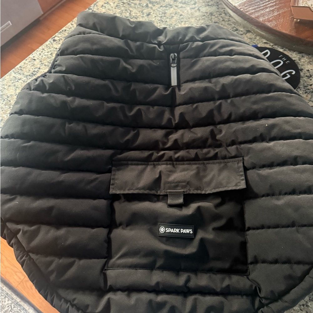 Spark Paws Black Quilted Dog Jacket,3xl, NWOT